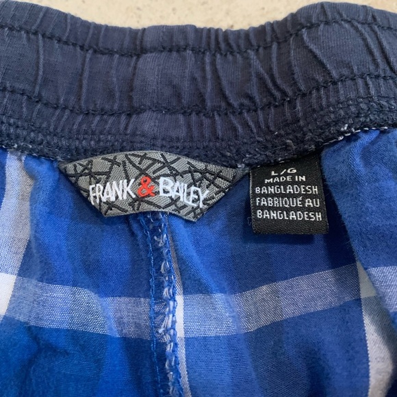 Frank & Bailey Blue Plaid Pajama Jogger Pants | Lounge Sleepwear | Size L/G - Picture 3 of 5